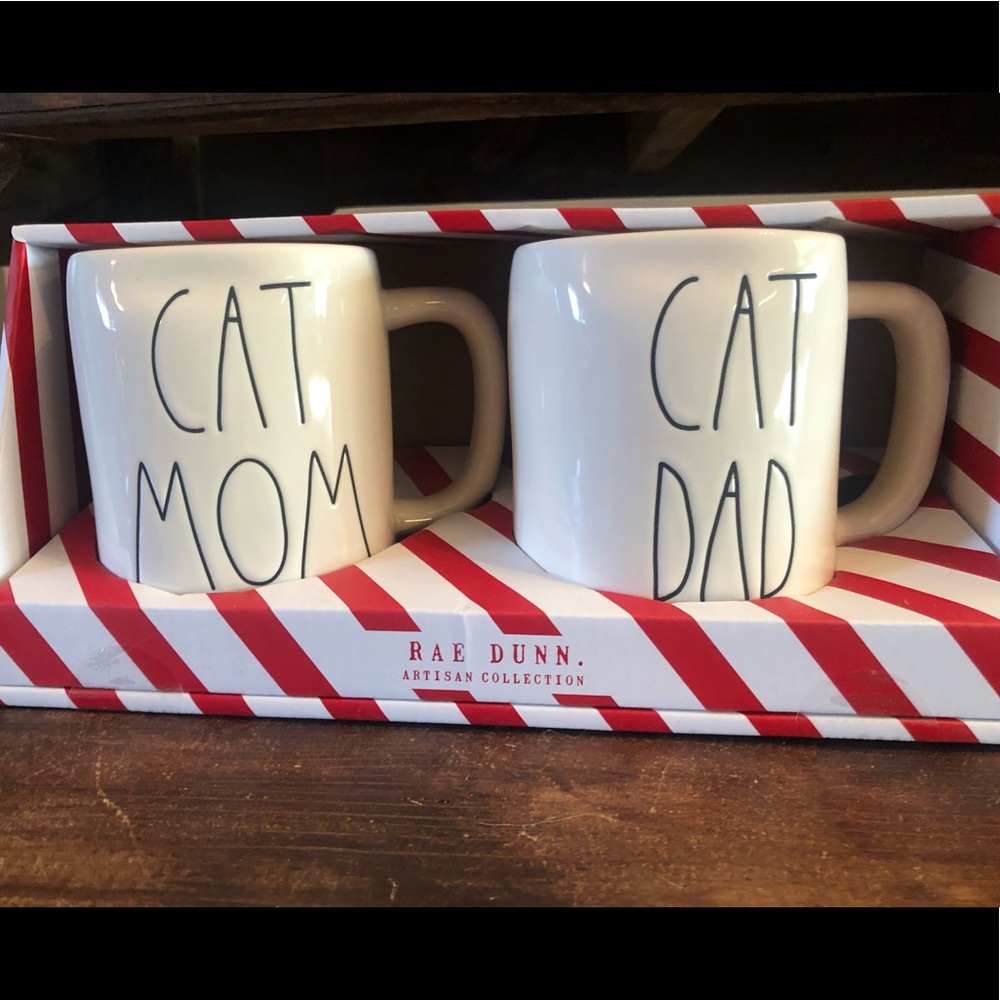 Rae Dunn Cat Mug Set